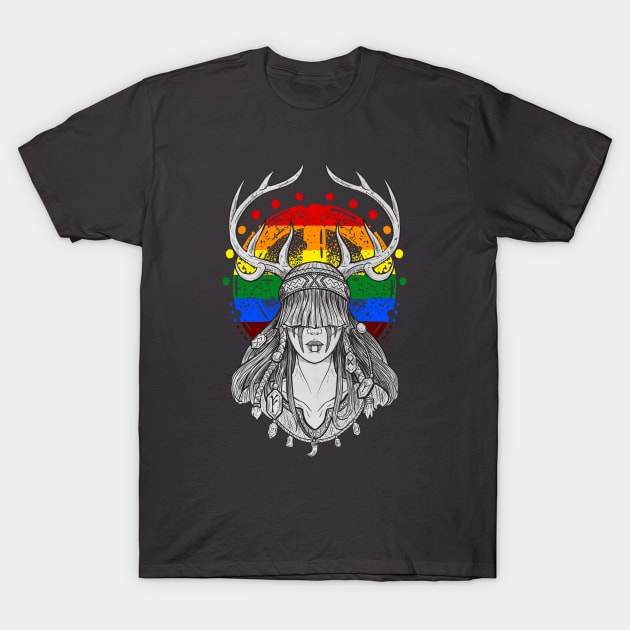 Lesbian pagan norse pride Heilung band T-Shirt by BlackForge